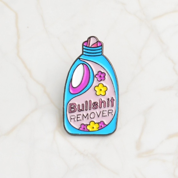 Jewelry - NEW Bullshit Remover Detergent Enamel Pin Brooch